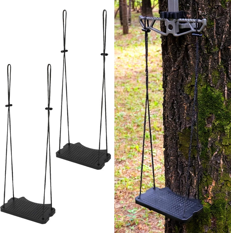 Panbofoda Climbing Stick Aider for Hunting, Daisy Chain Single Step Aider, Lightweight Rope Ladder Tree Stand Step, Non-Slip Tree Climbing Sticks, Saddle Hunting Accessories, and Tree Climbing Gear 2PC - Image 1